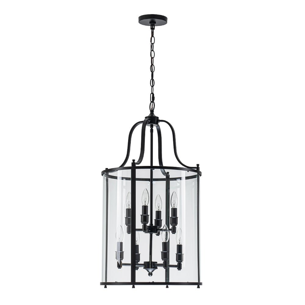 Glass Cylinder Cage Chandelier