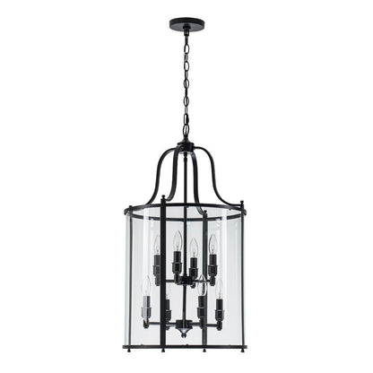 Glass Cylinder Cage Chandelier