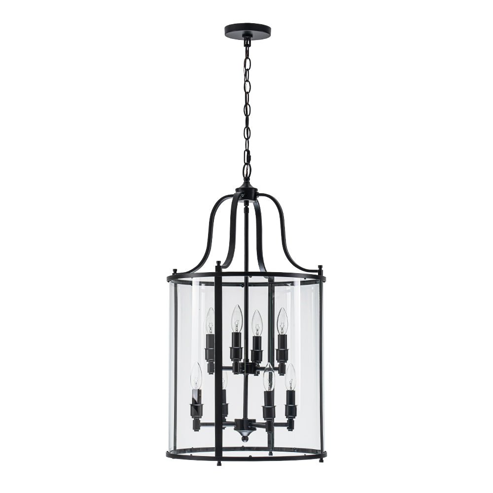 Glass Cylinder Cage Chandelier