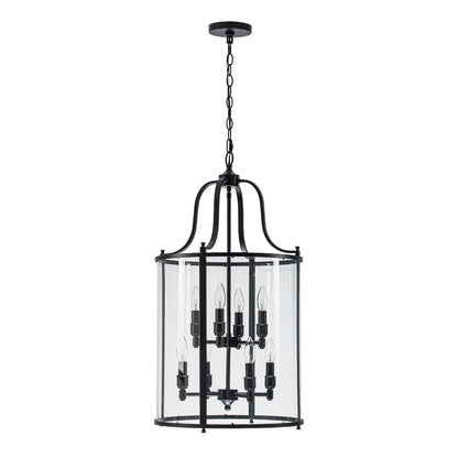 Glass Cylinder Cage Chandelier