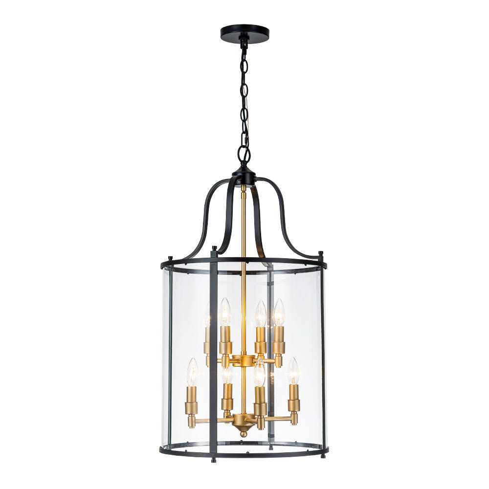 Glass Cylinder Cage Chandelier