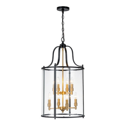 Glass Cylinder Cage Chandelier