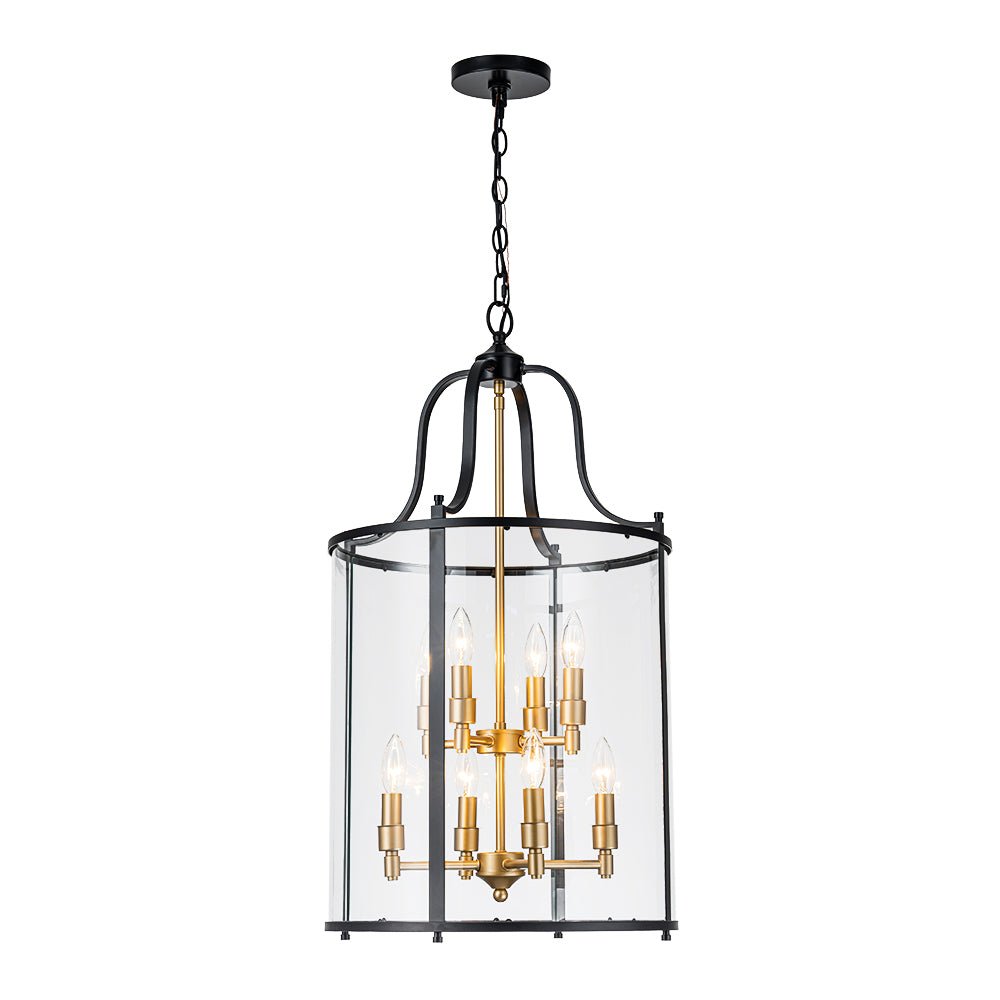 Glass Cylinder Cage Chandelier