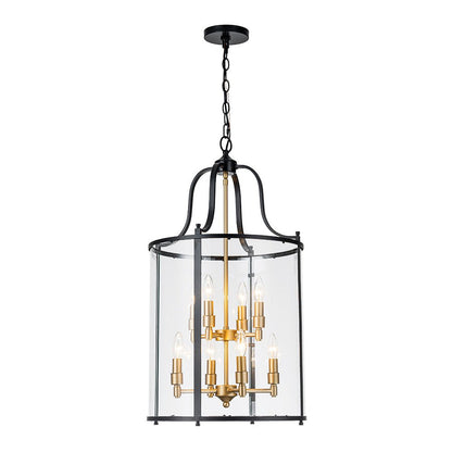 Glass Cylinder Cage Chandelier