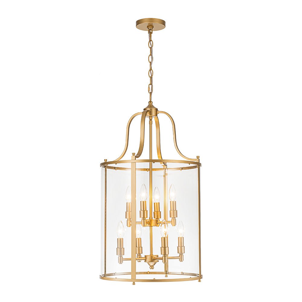 Glass Cylinder Cage Chandelier