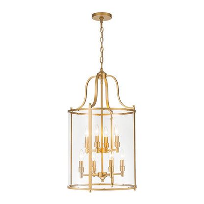Glass Cylinder Cage Chandelier