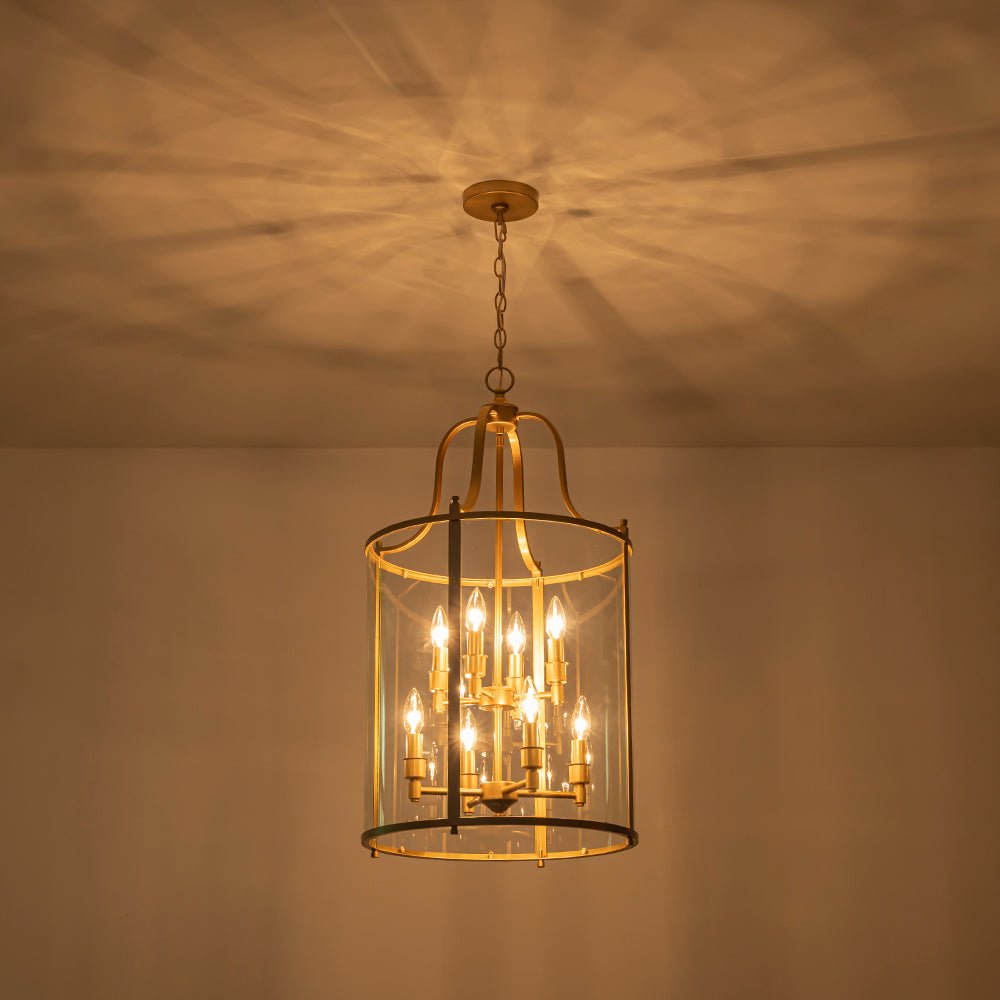 Glass Cylinder Cage Chandelier