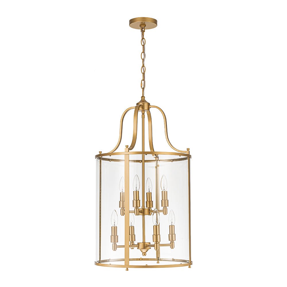 Glass Cylinder Cage Chandelier
