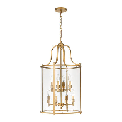 Glass Cylinder Cage Chandelier
