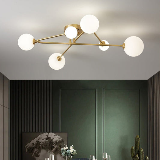 Frosted Bubble Sputnik Chandelier