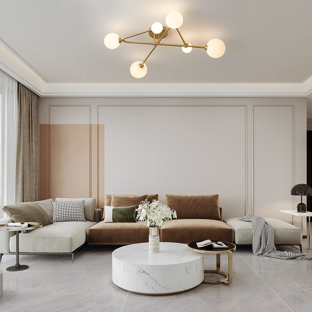 Frosted Bubble Sputnik Chandelier