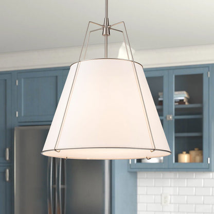 Fabric Conical Drum Pendant Light