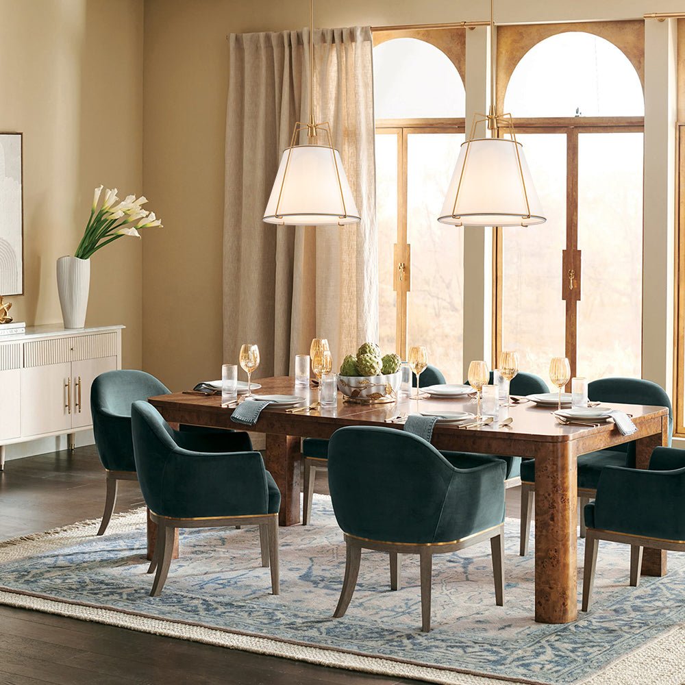 Fabric Conical Drum Pendant Light