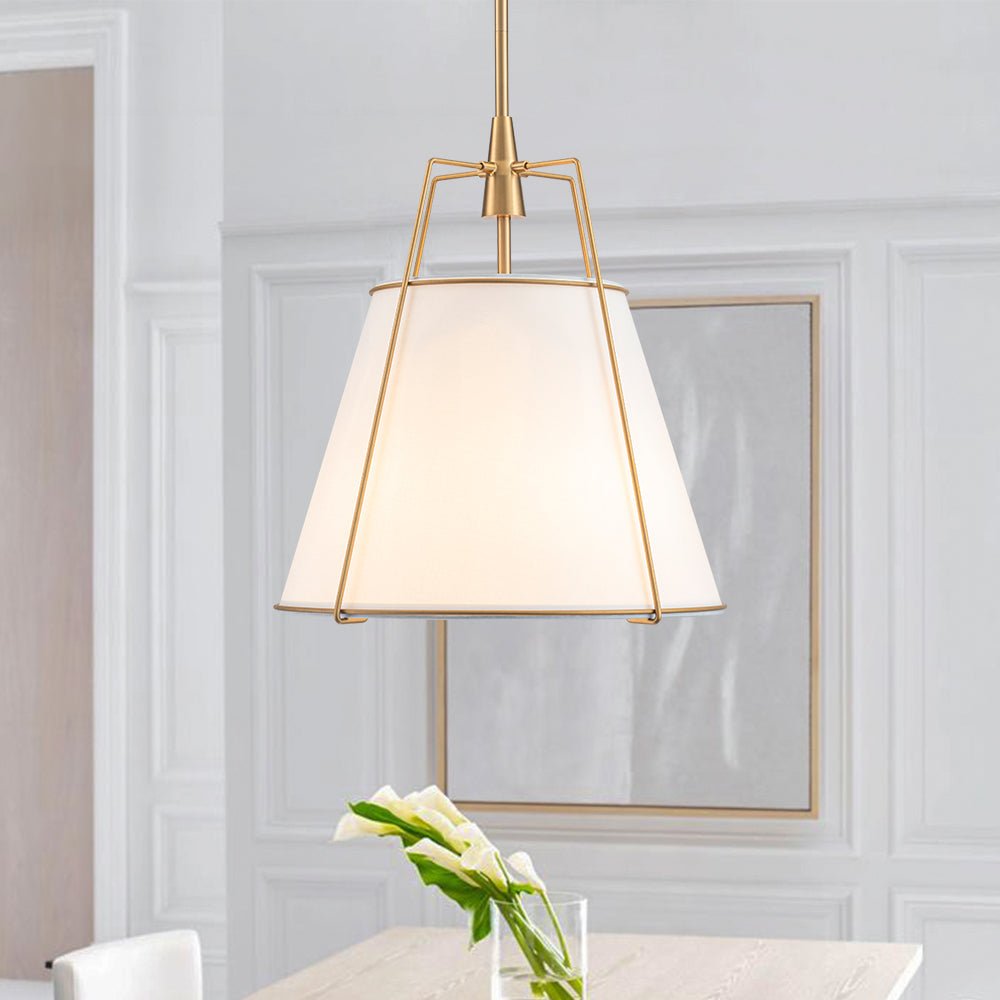 Fabric Conical Drum Pendant Light