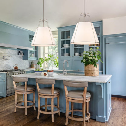 Fabric Conical Drum Pendant Light