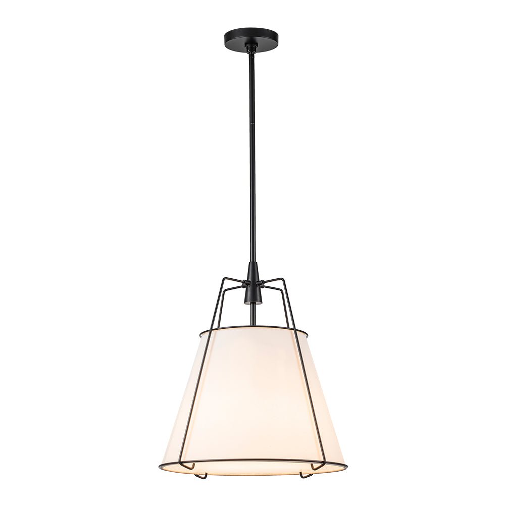 Fabric Conical Drum Pendant Light