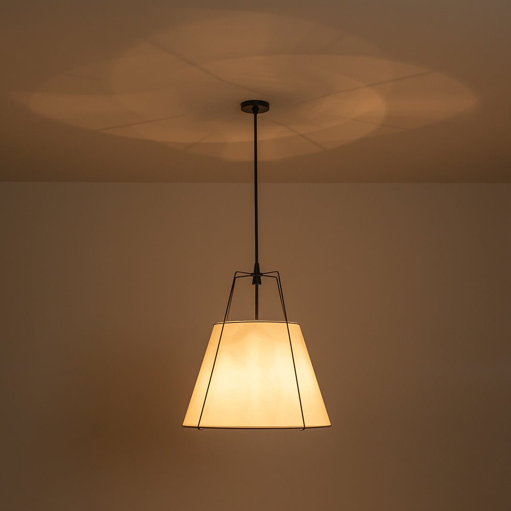Fabric Conical Drum Pendant Light