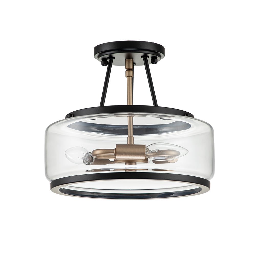 Modern Drum Glass Ceiling Light