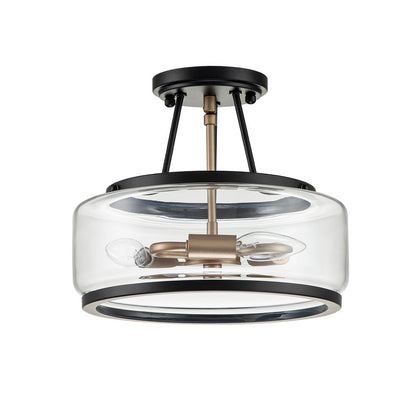 Modern Drum Glass Ceiling Light