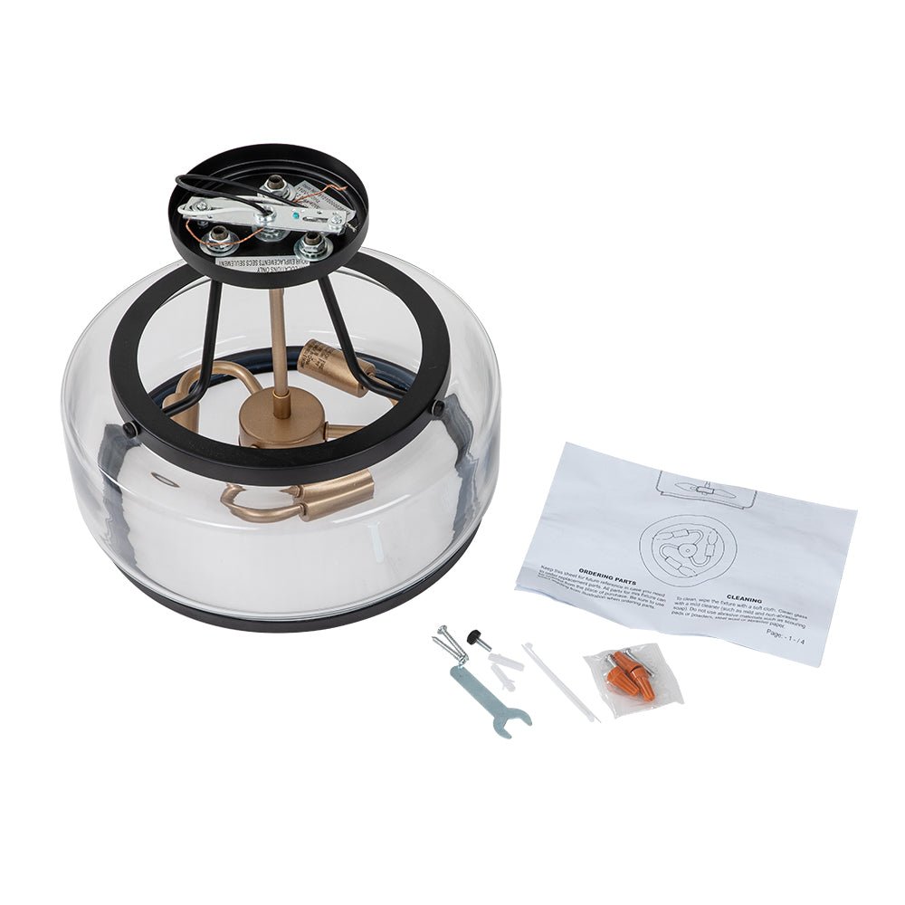 Modern Drum Glass Ceiling Light