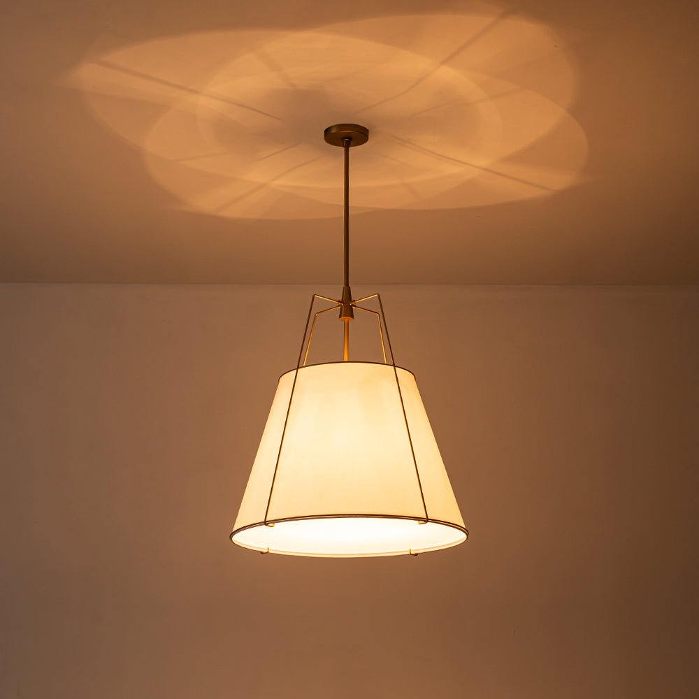 Fabric Conical Drum Pendant Light