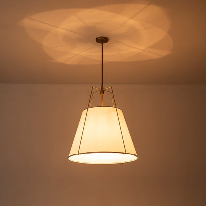 Fabric Conical Drum Pendant Light