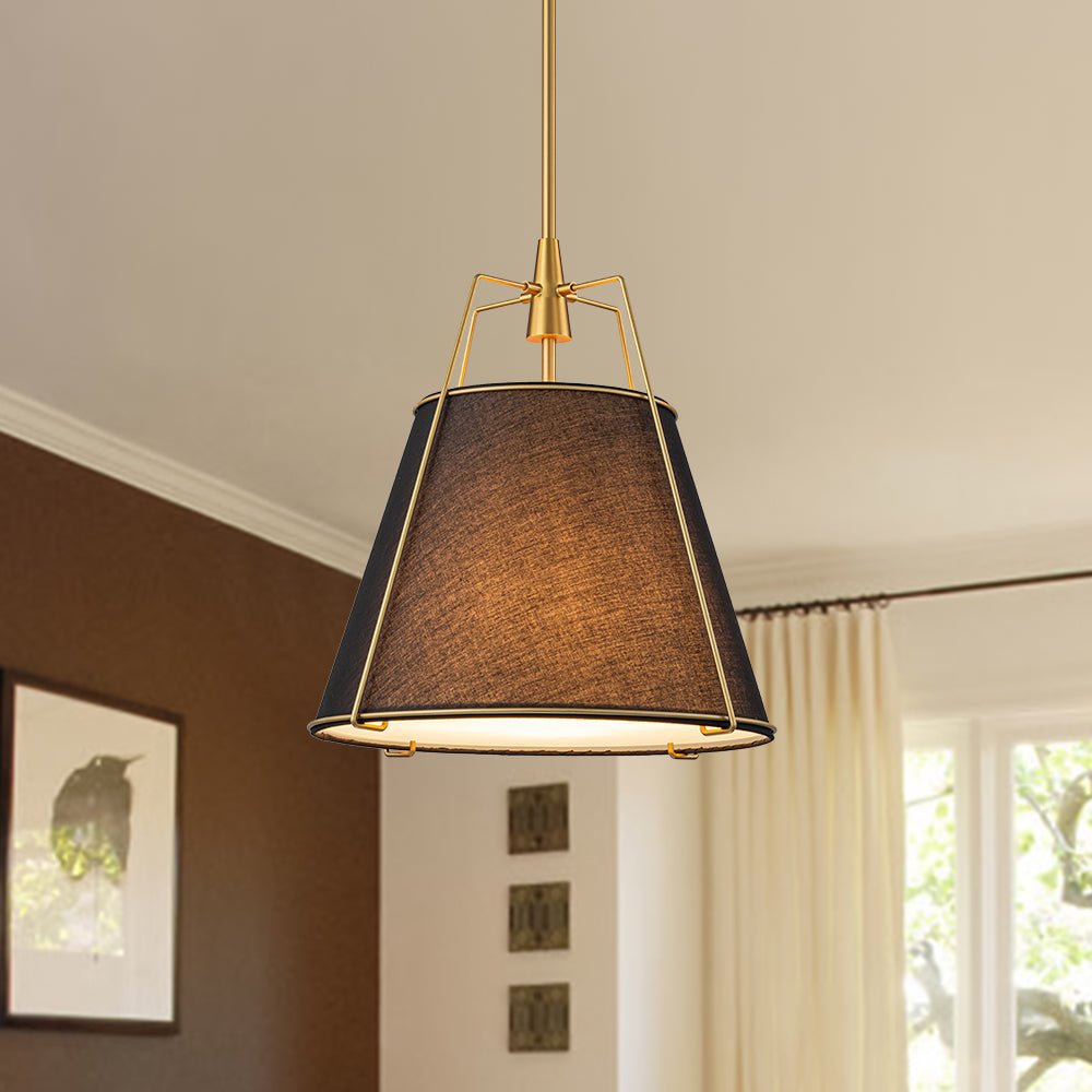 Fabric Conical Drum Pendant Light