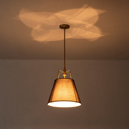 Fabric Conical Drum Pendant Light
