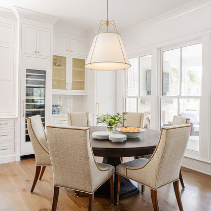 Fabric Conical Drum Pendant Light