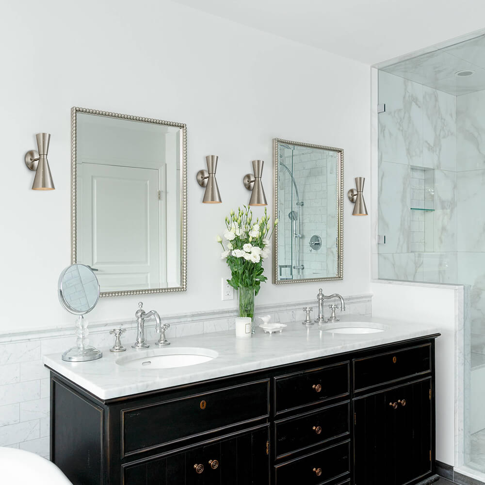 Hourglass Brass Wall Sconce