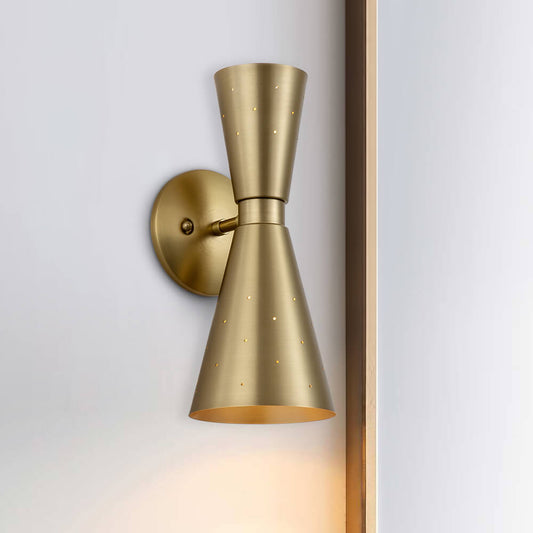 Hourglass Brass Wall Sconce