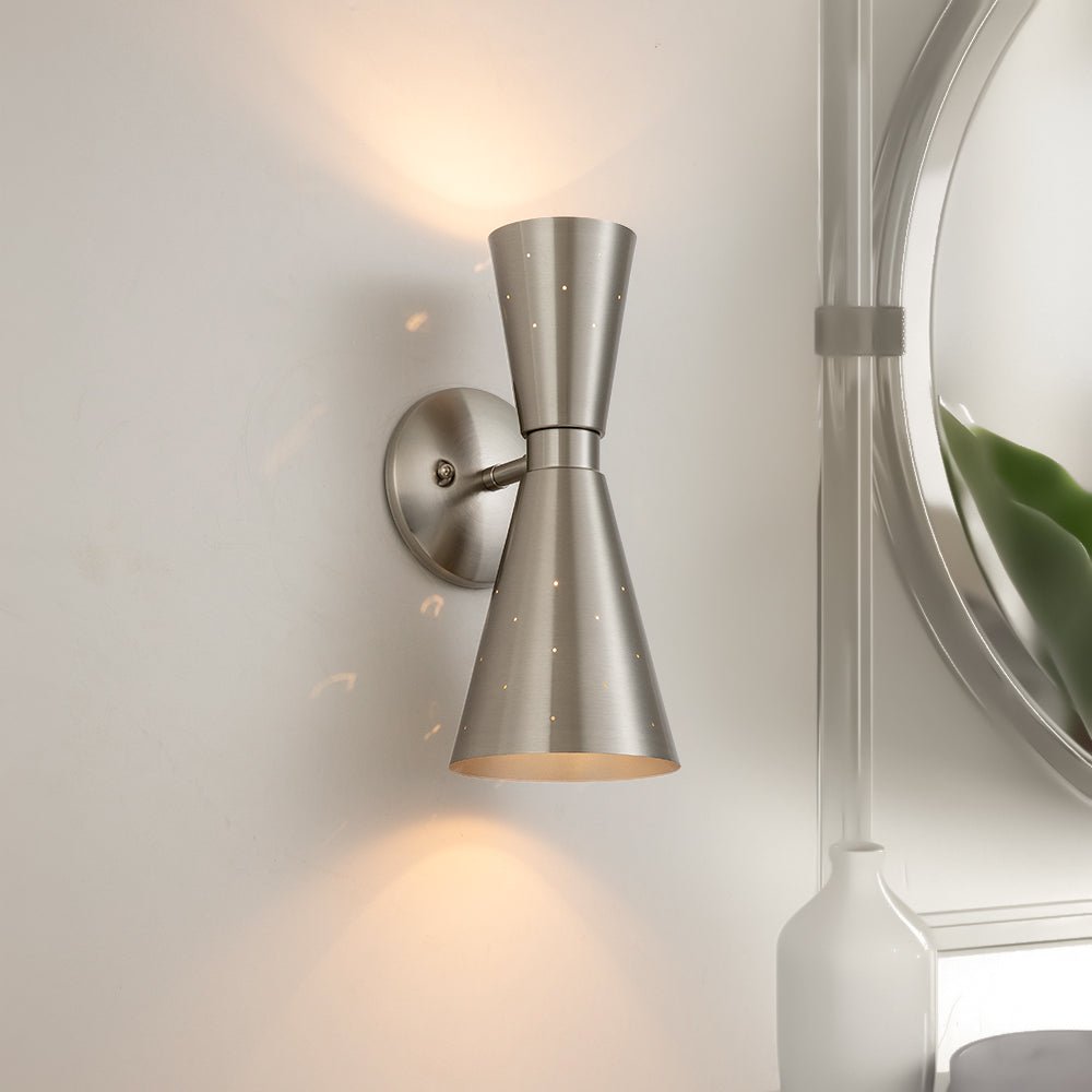 Hourglass Brass Wall Sconce