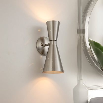 Hourglass Brass Wall Sconce