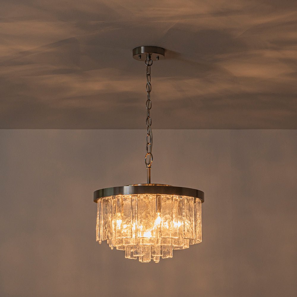 Tiered Water Glass Chandelier
