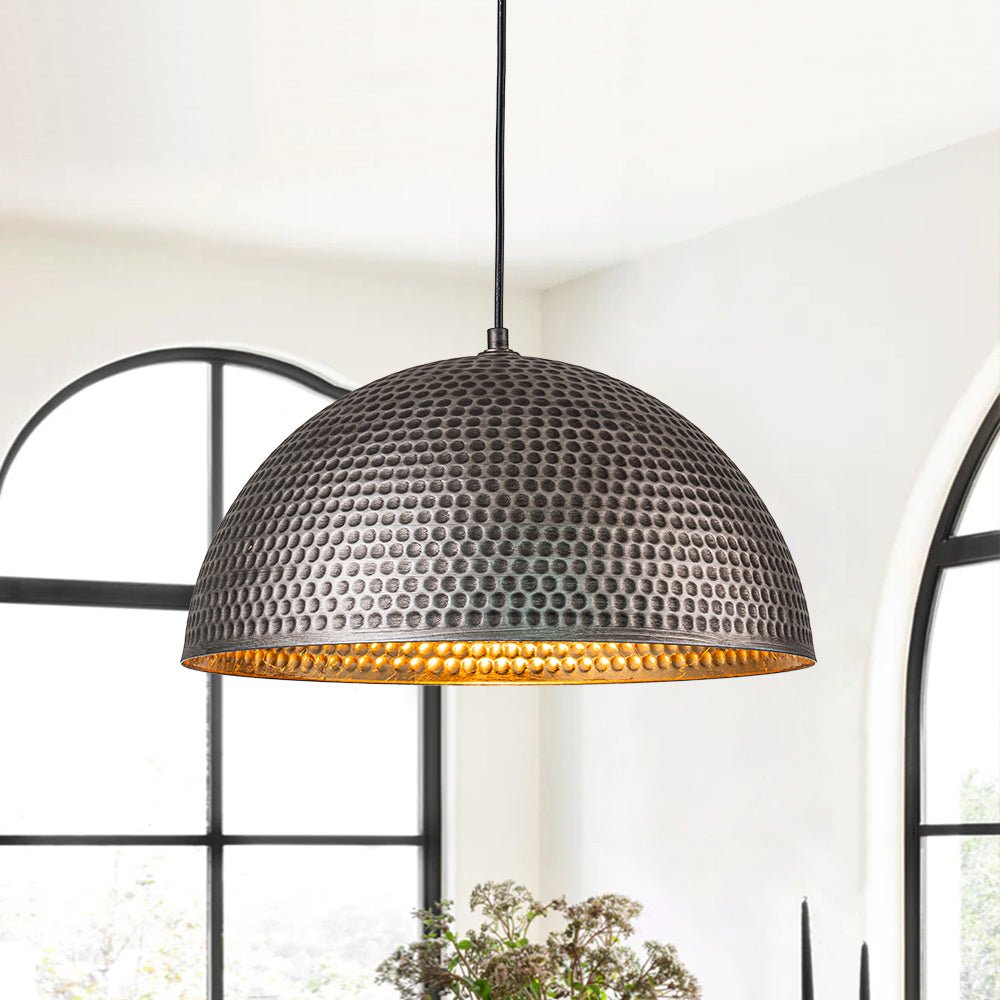Vintage Hammered Dome Pendant Light
