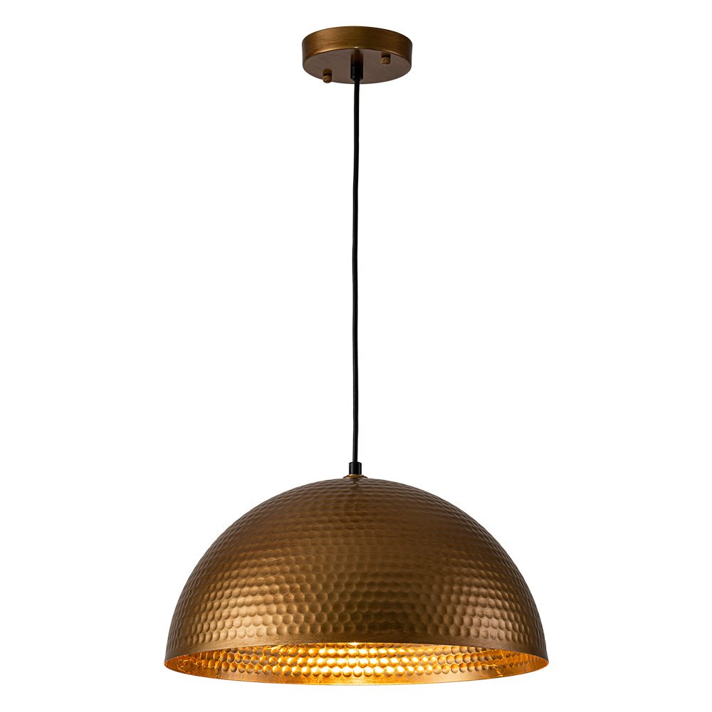 Vintage Hammered Dome Pendant Light
