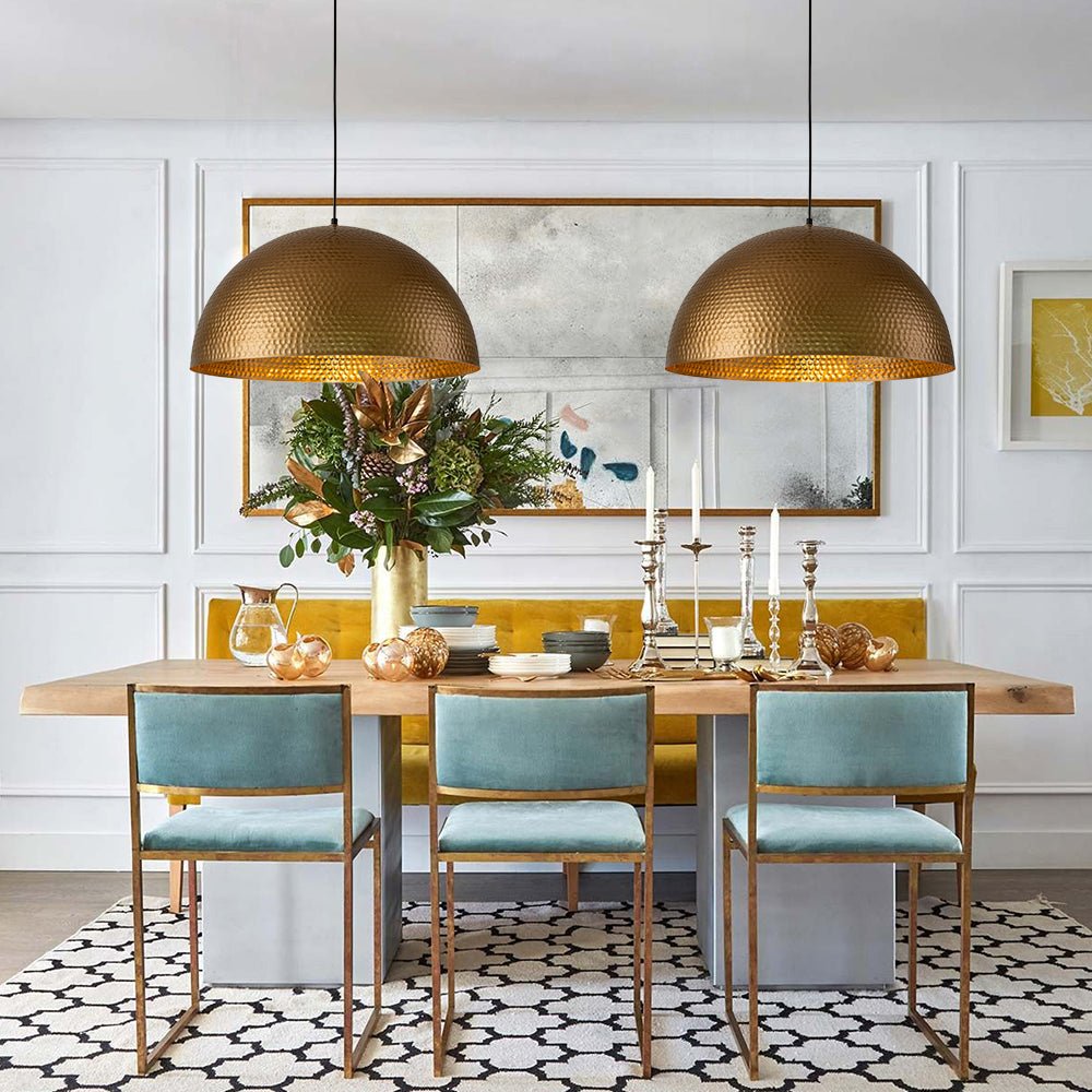 Vintage Hammered Dome Pendant Light
