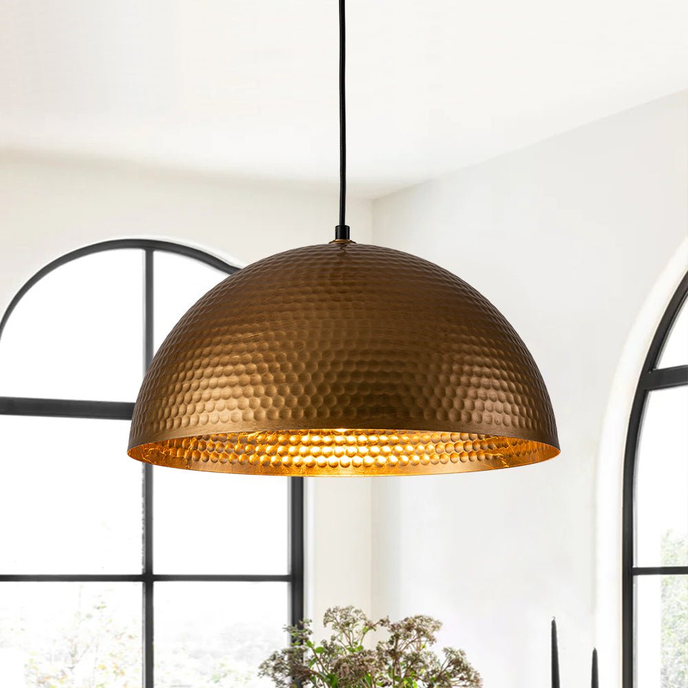 Vintage Hammered Dome Pendant Light