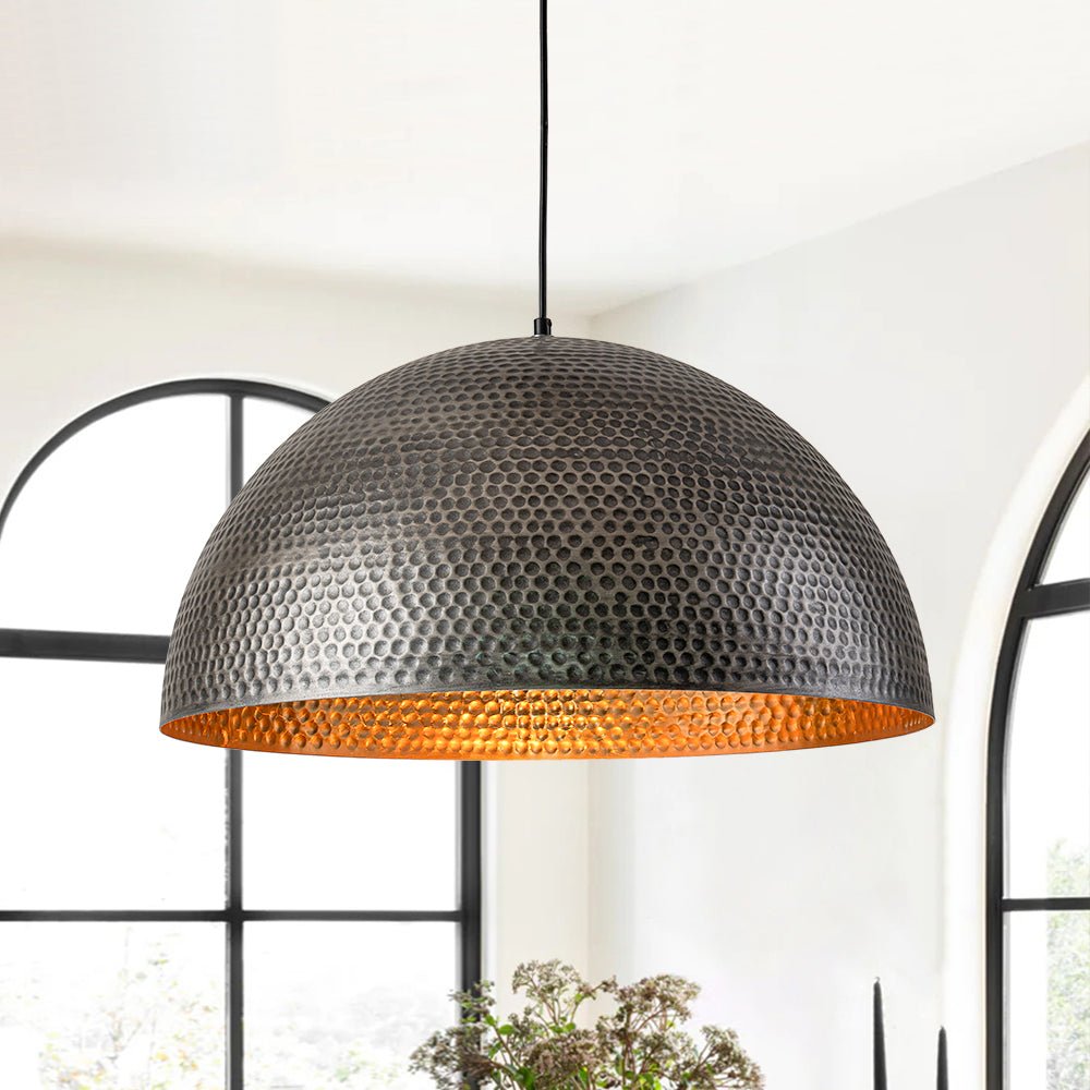 Vintage Hammered Dome Pendant Light