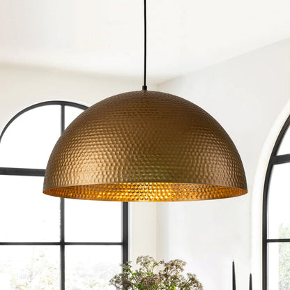 Vintage Hammered Dome Pendant Light