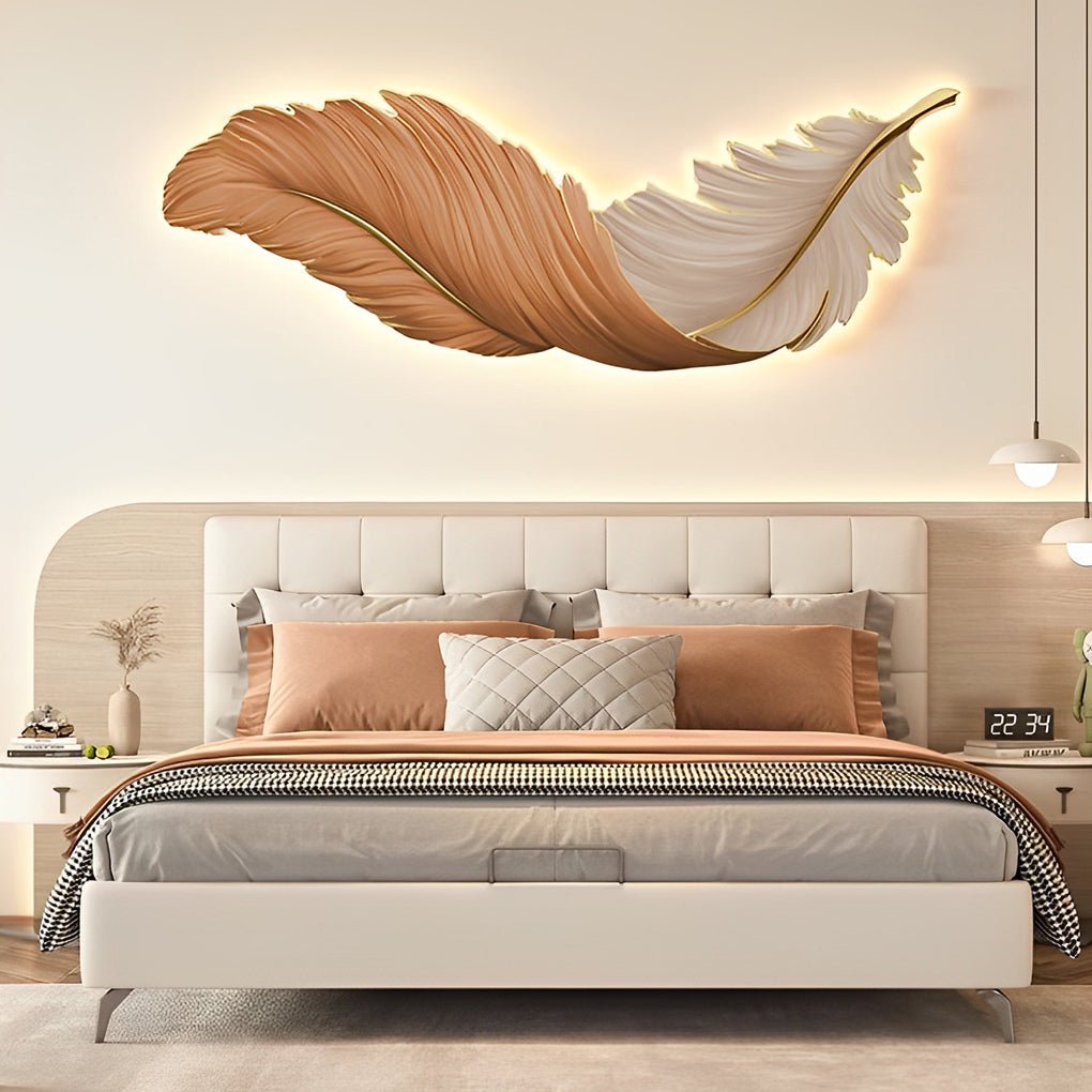 Feather Glow LED Wall Art Light