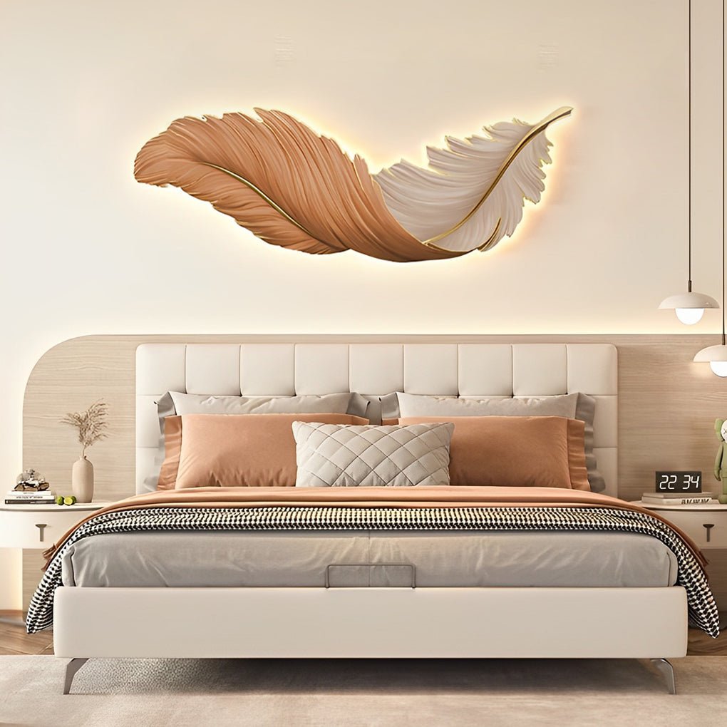 Feather Glow LED Wall Art Light