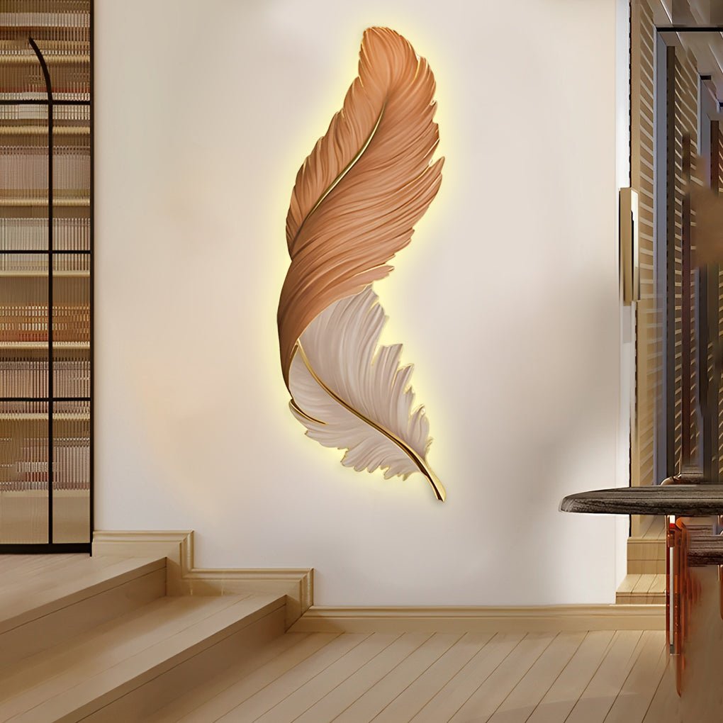 Feather Glow LED Wall Art Light