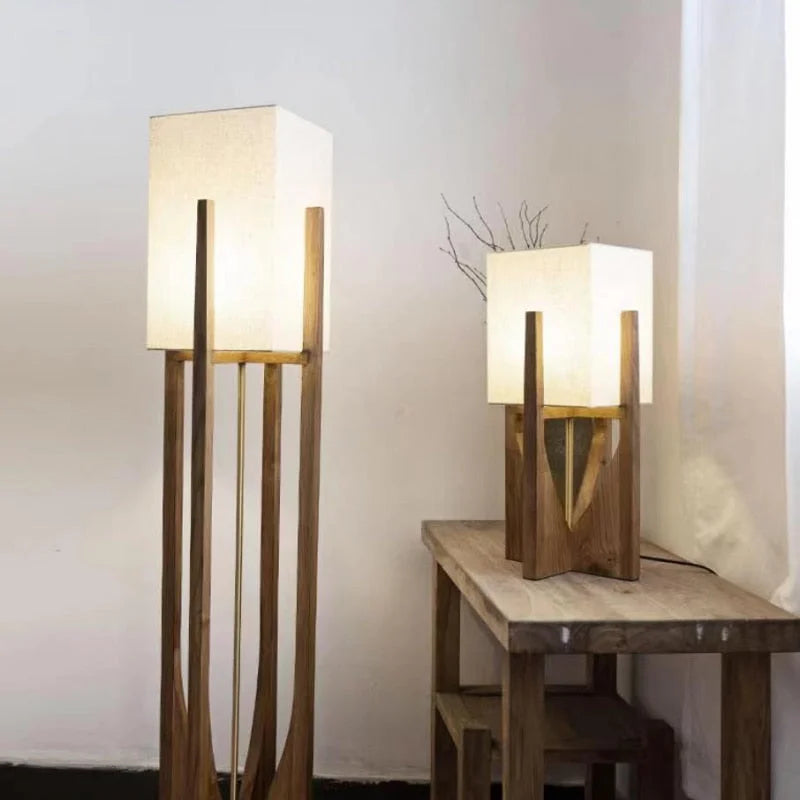 Kairo Wood Frame Floor Lamp