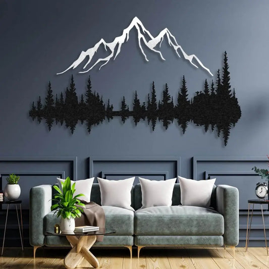 Mountain & Forest Metal Wall Art