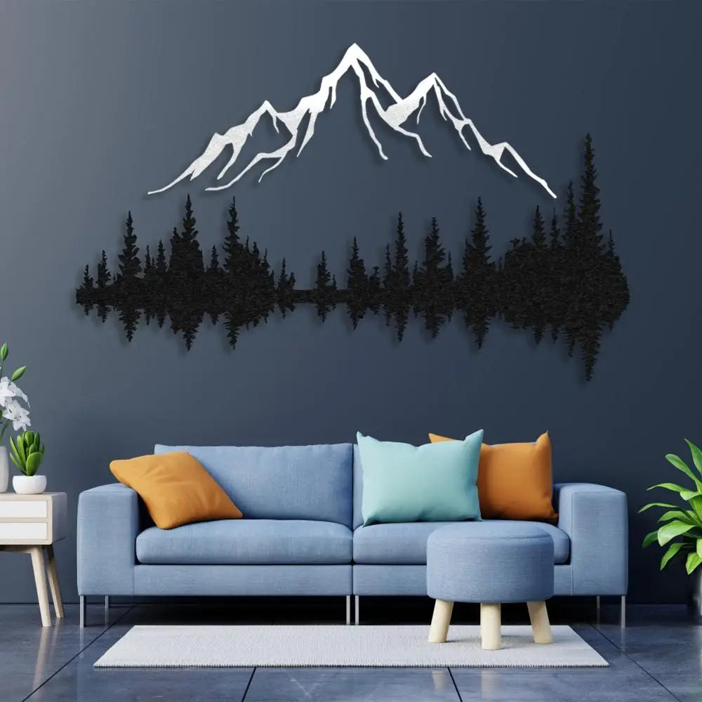 Mountain & Forest Metal Wall Art