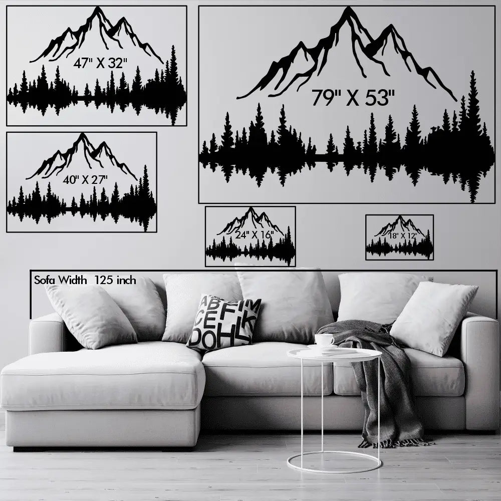 Mountain & Forest Metal Wall Art