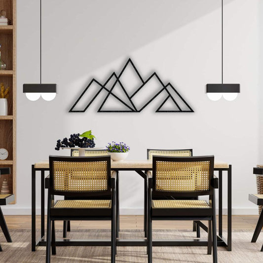 Geometric Mountain Metal Wall Art