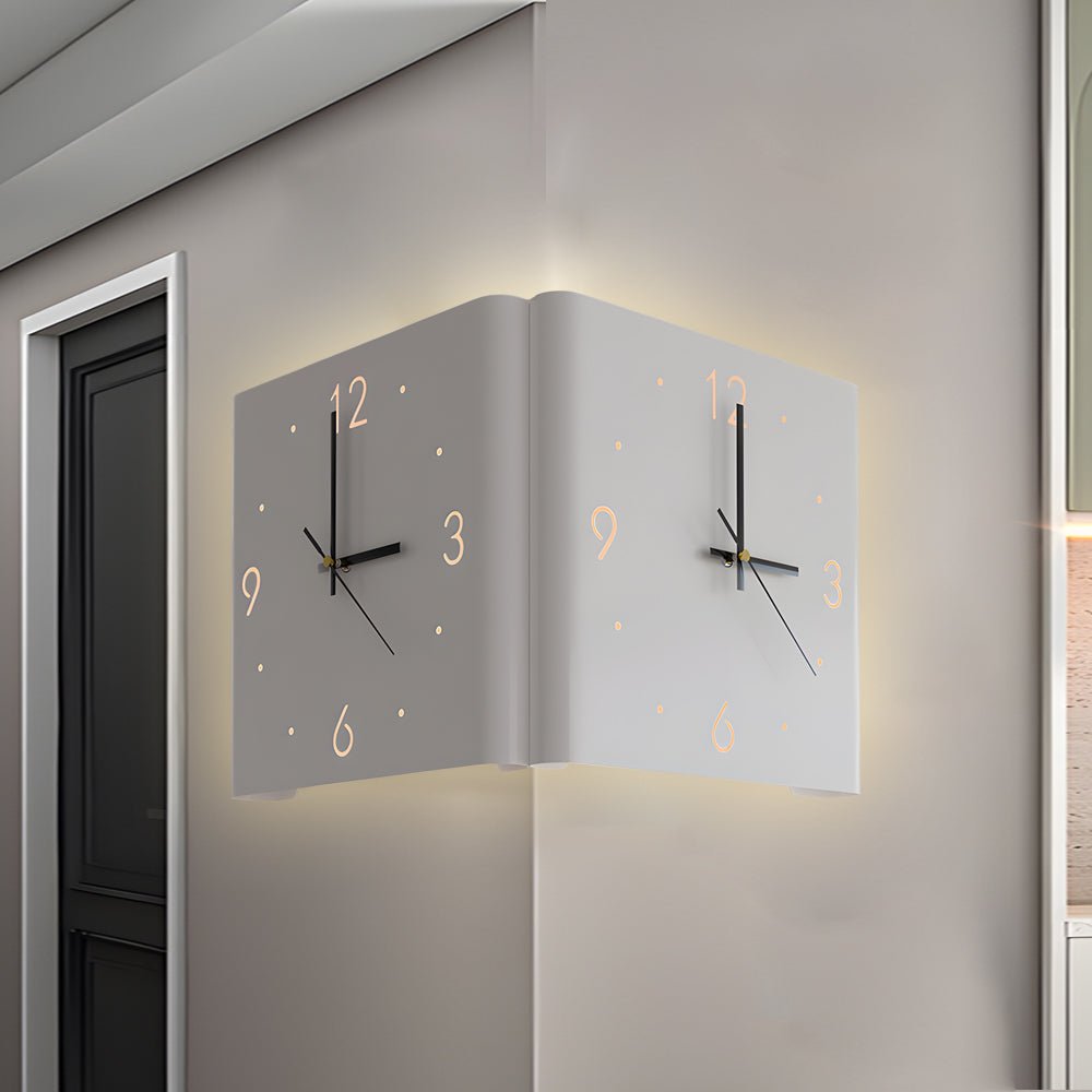 Corner LED Wall Clock