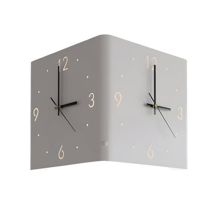 Corner LED Wall Clock